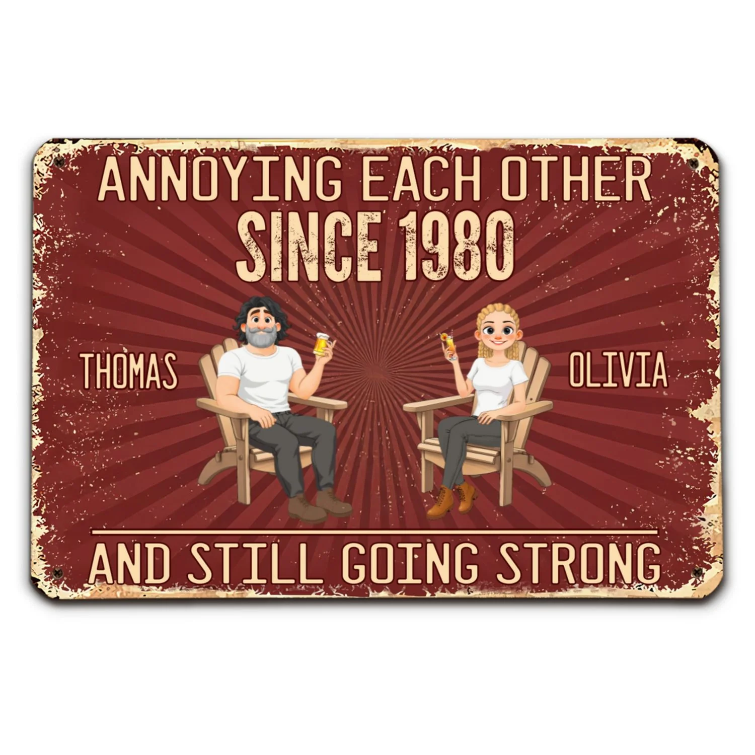 Everlasting Love - Personalized Custom Metal Sign - Image 7