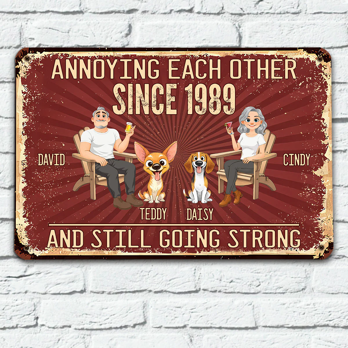 Everlasting Love With Pet - Personalized Custom Metal Sign - Image 2