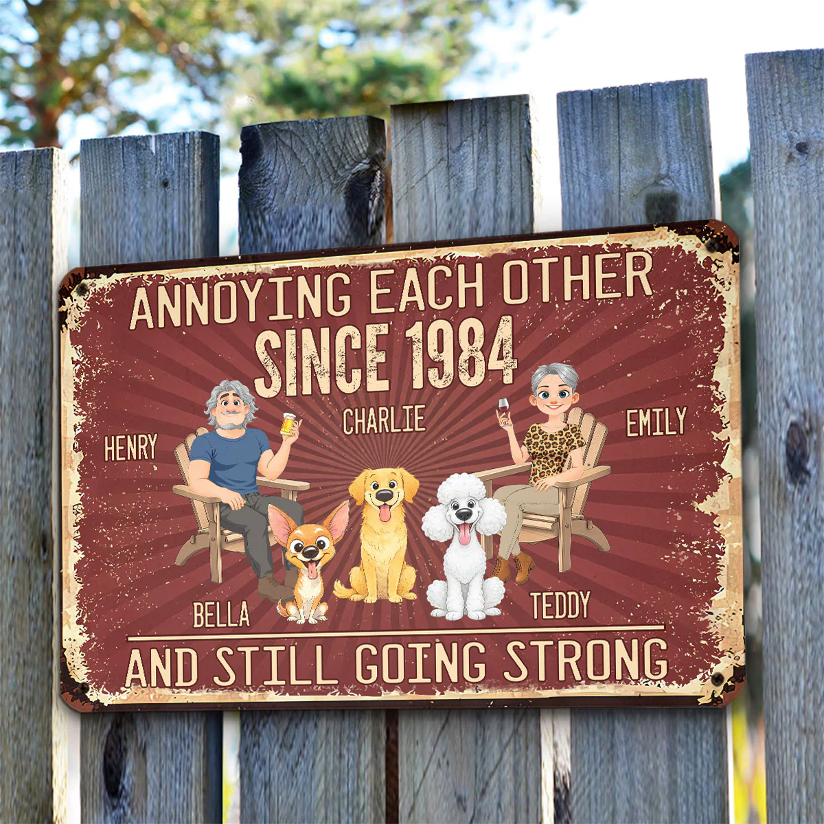 Everlasting Love With Pet - Personalized Custom Metal Sign - Image 3