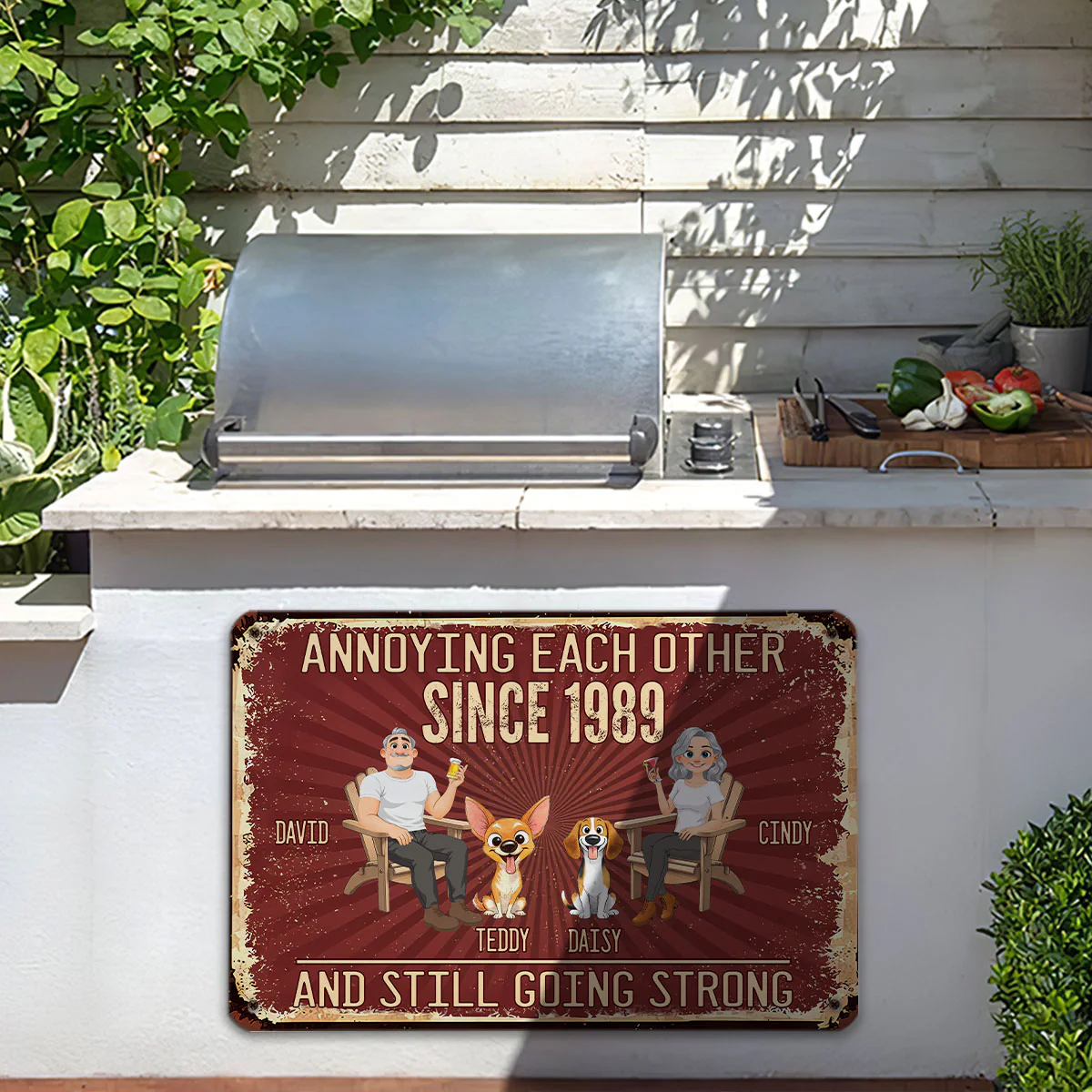 Everlasting Love With Pet - Personalized Custom Metal Sign - Image 4