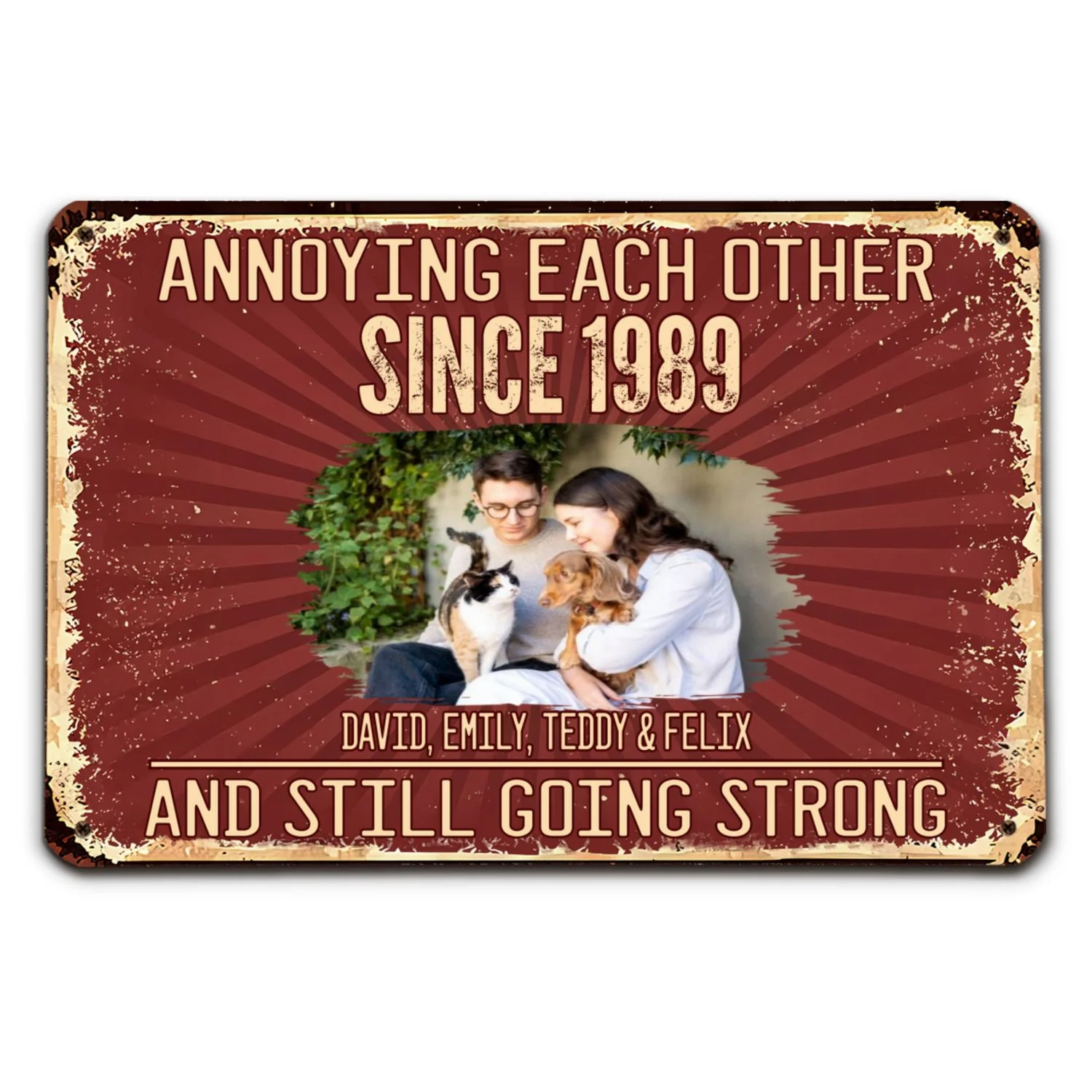 Everlasting Love With Pet Photo - Personalized Custom Metal Sign - Image 7