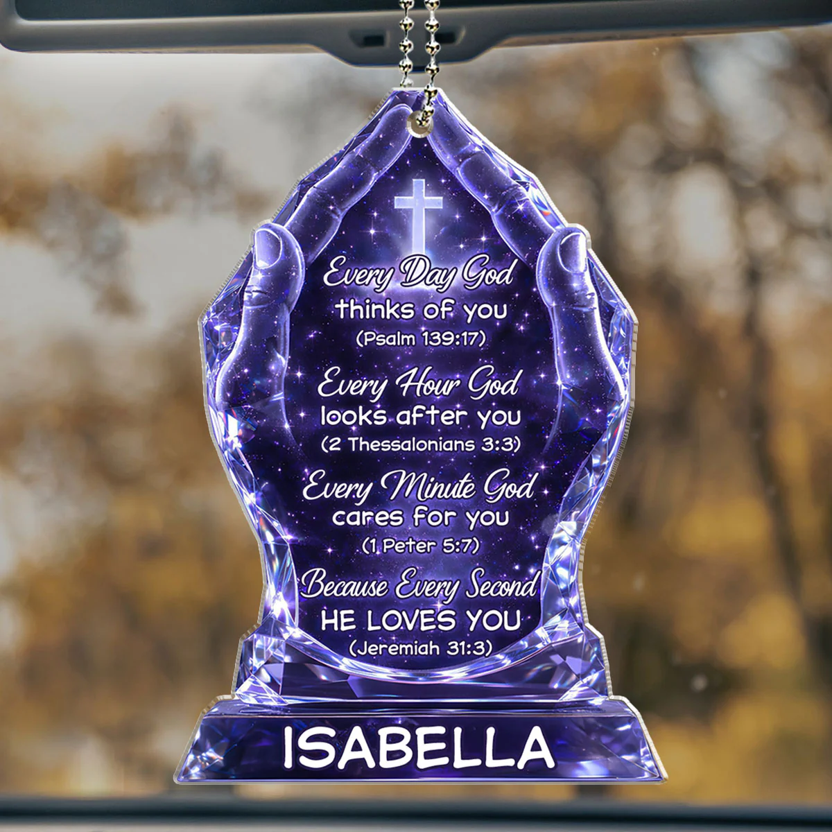 Every Day God Thinks Of You - Personalized Custom Car Ornament - Image 2