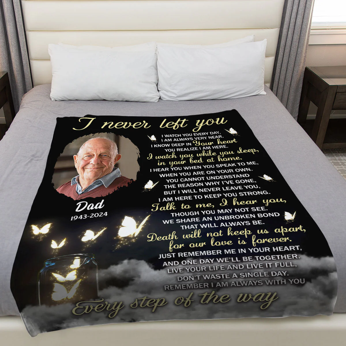 Every Step Of The Way - Personalized Custom Fleece Blanket - Image 4