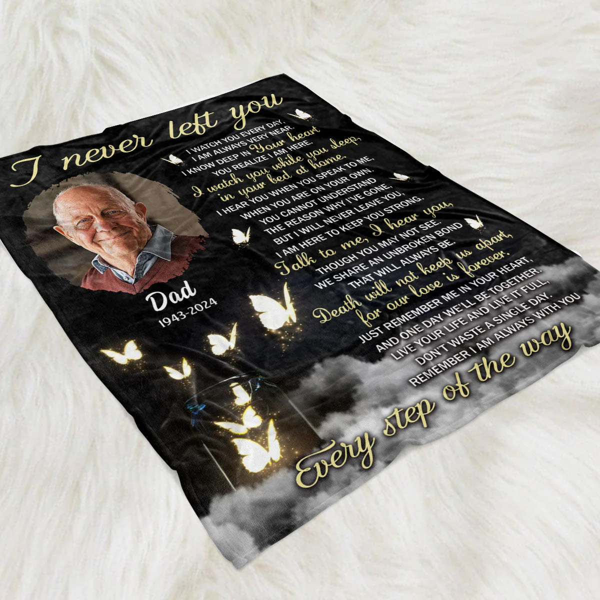 Every Step Of The Way - Personalized Custom Fleece Blanket - Image 5