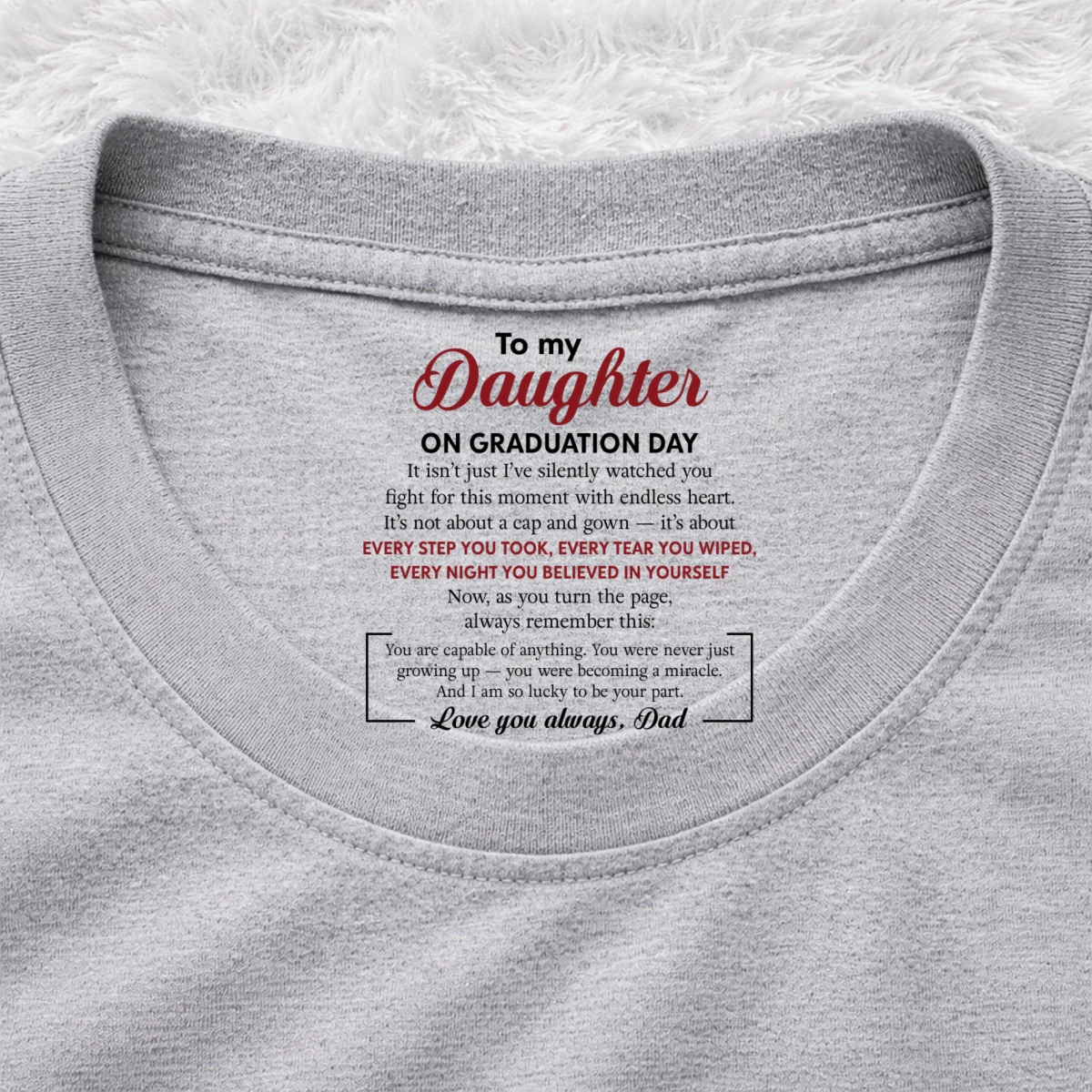 Every Step You Take - Personalized Custom Inside Neck Print T-shirt - Image 10