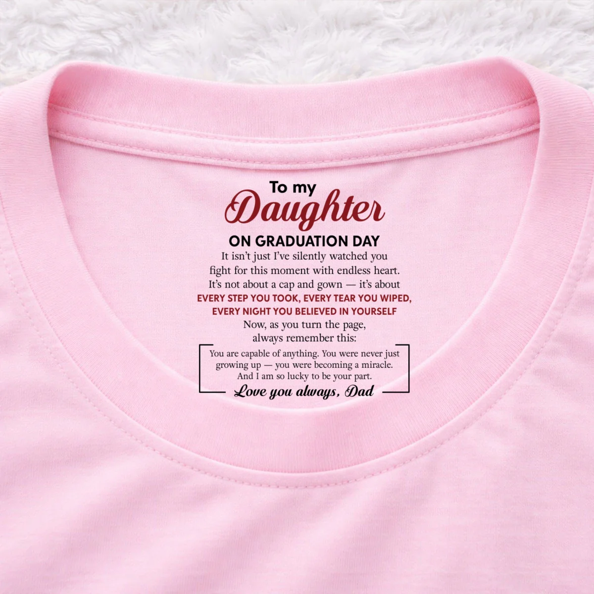 Every Step You Take - Personalized Custom Inside Neck Print T-shirt - Image 9