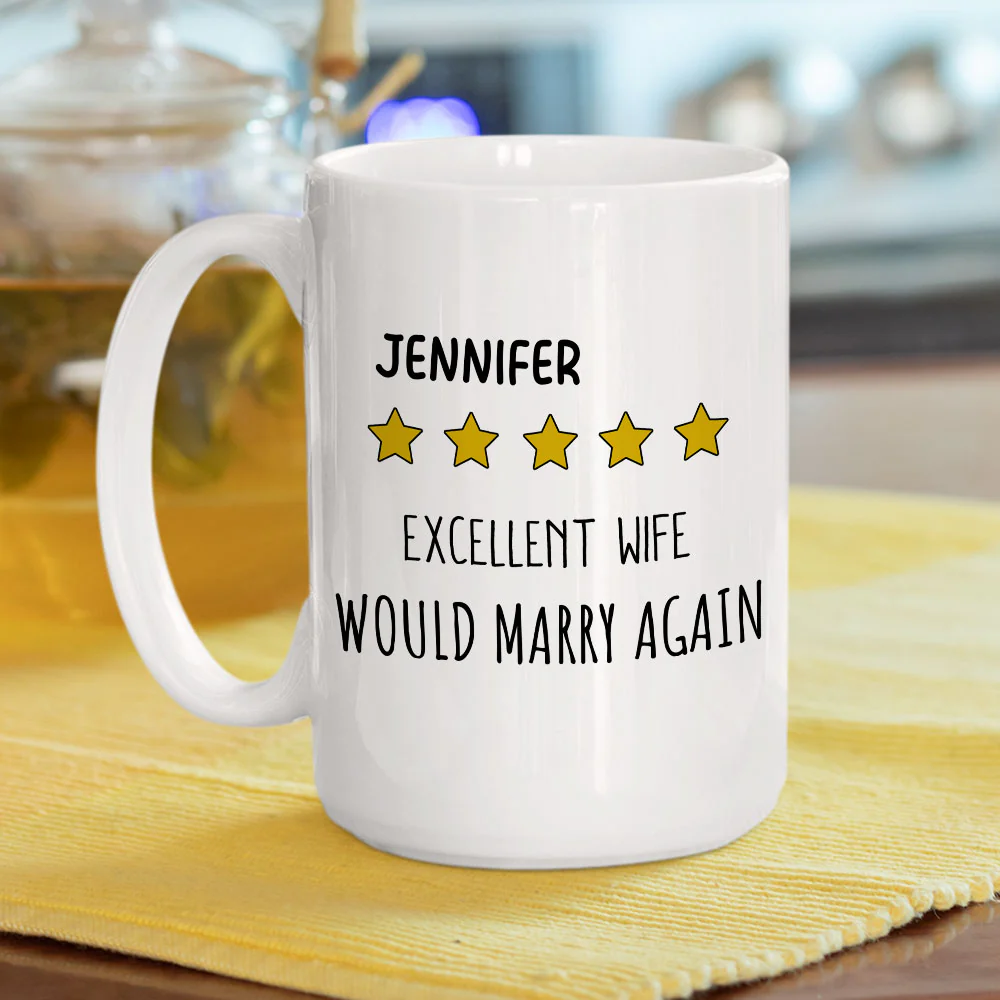 Excellent Wife - Personalized Custom Coffee Mug - Image 4