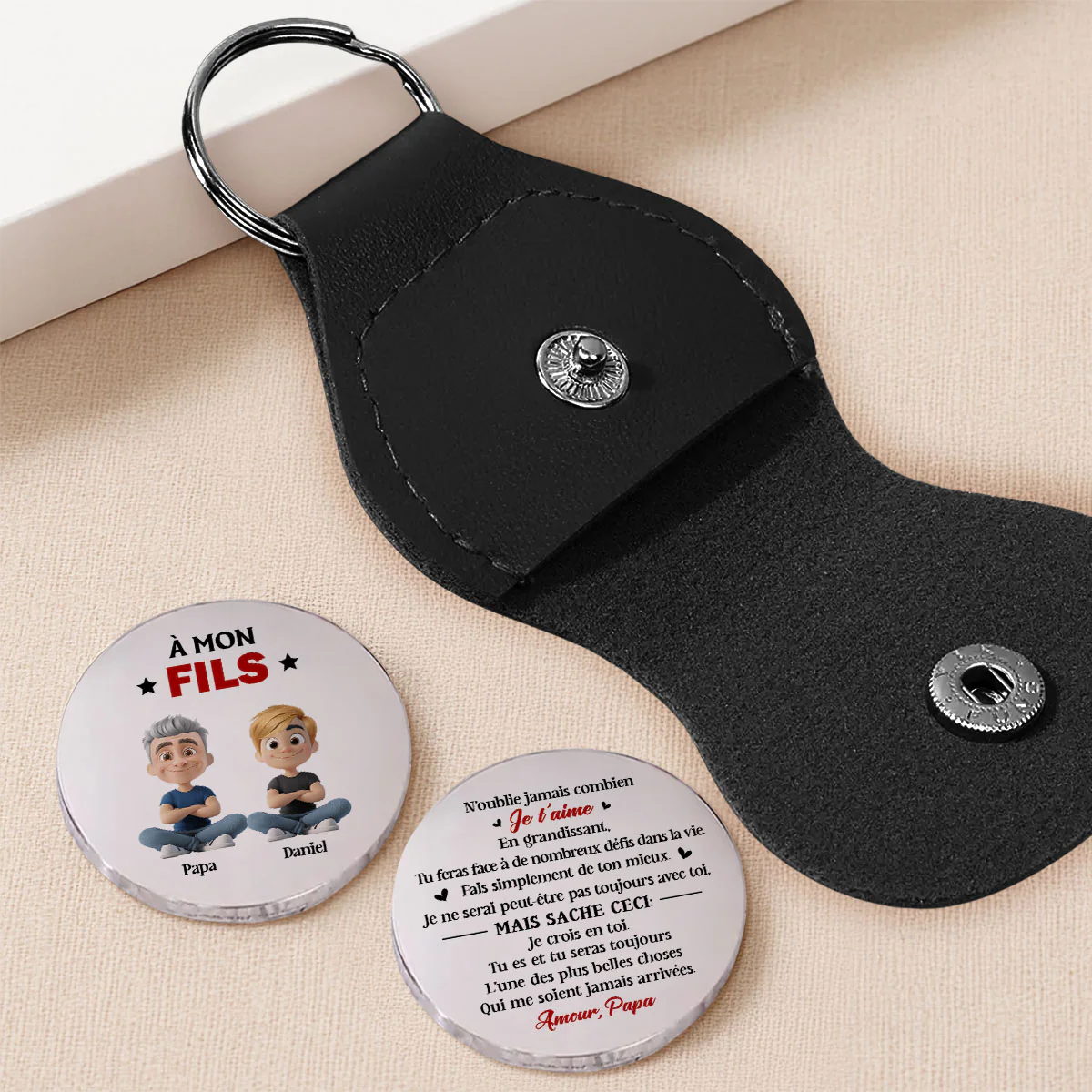 Fais De Ton Mieux Mon Fils – Câlin De Poche Personnalisé - Image 2
