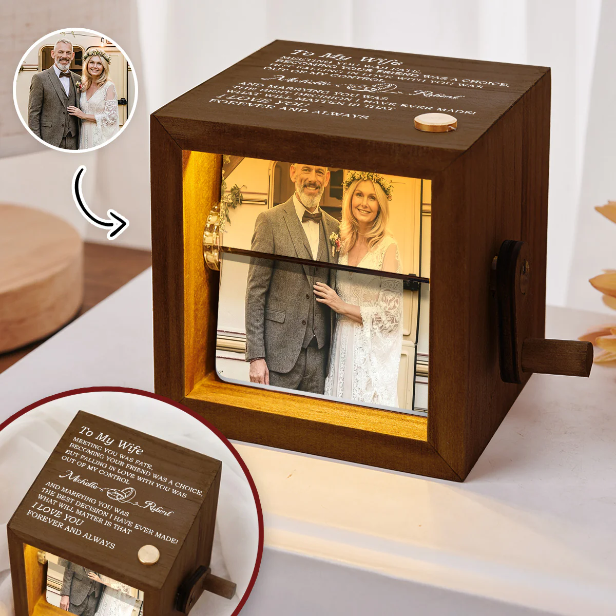 Falling In Love With You - Personalized Custom Photo Flipbook Animation Box