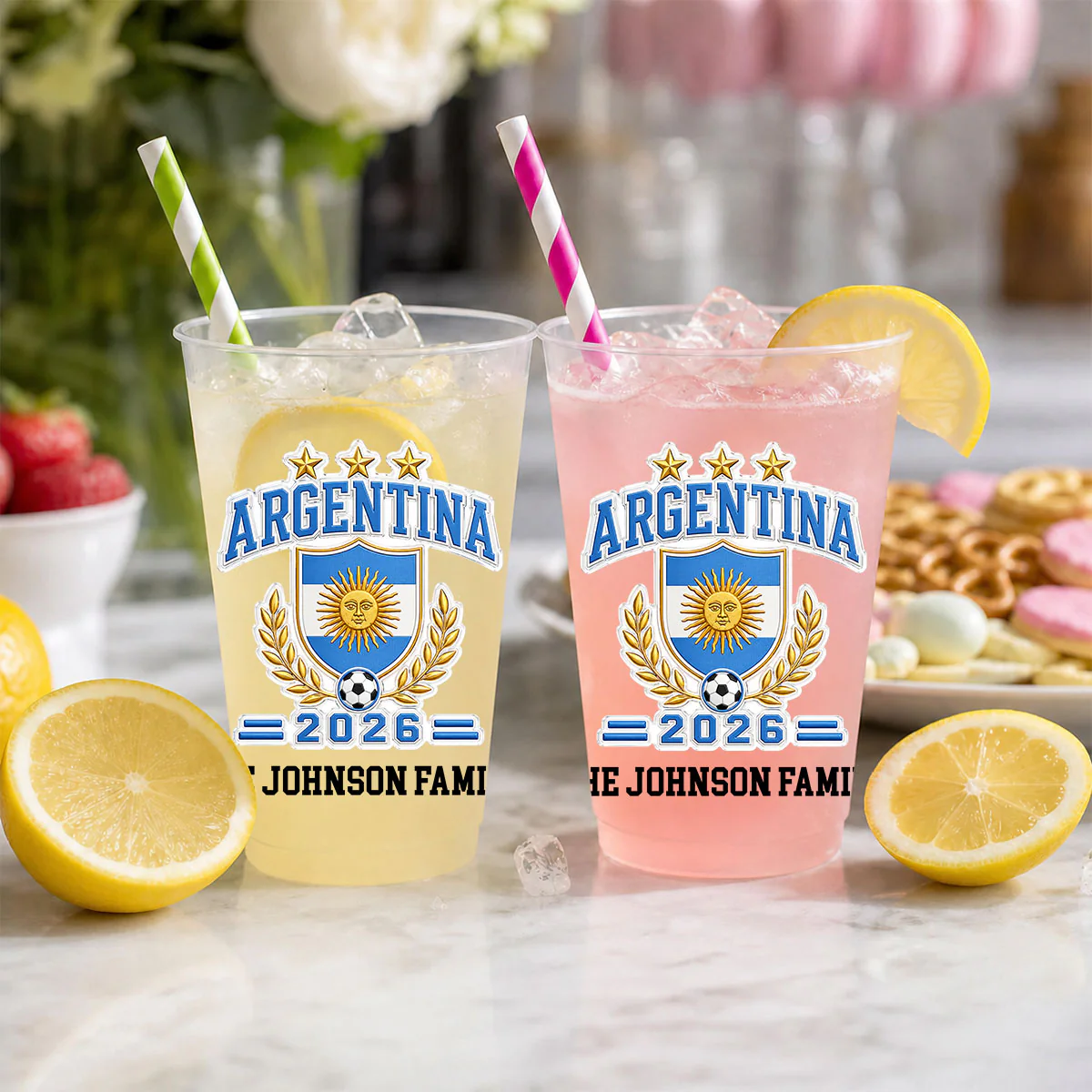 Family Football - Personalized Custom Frosted Cup - Image 3