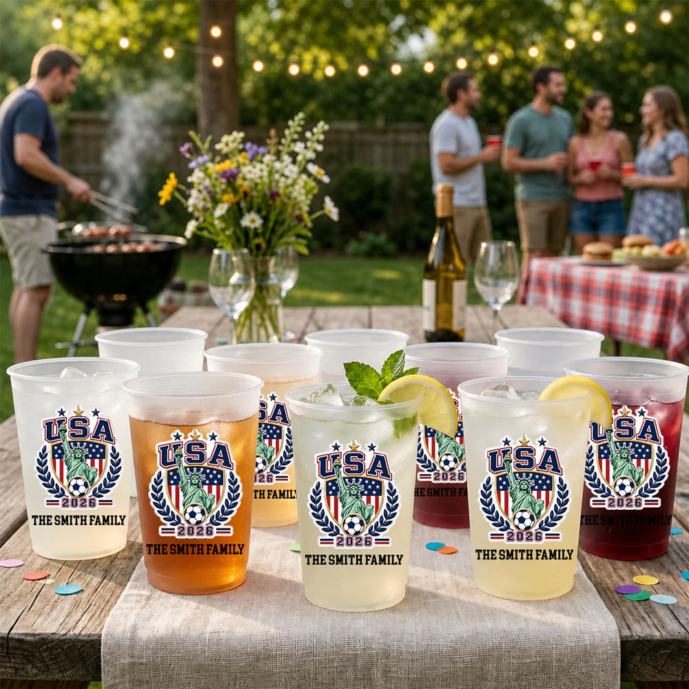 Family Football - Personalized Custom Frosted Cup - Image 5