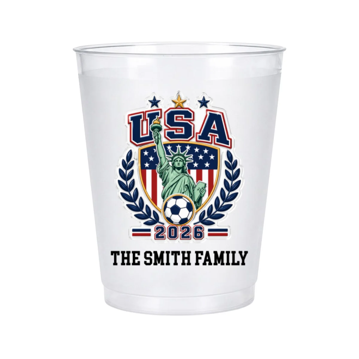 Family Football - Personalized Custom Frosted Cup - Image 7