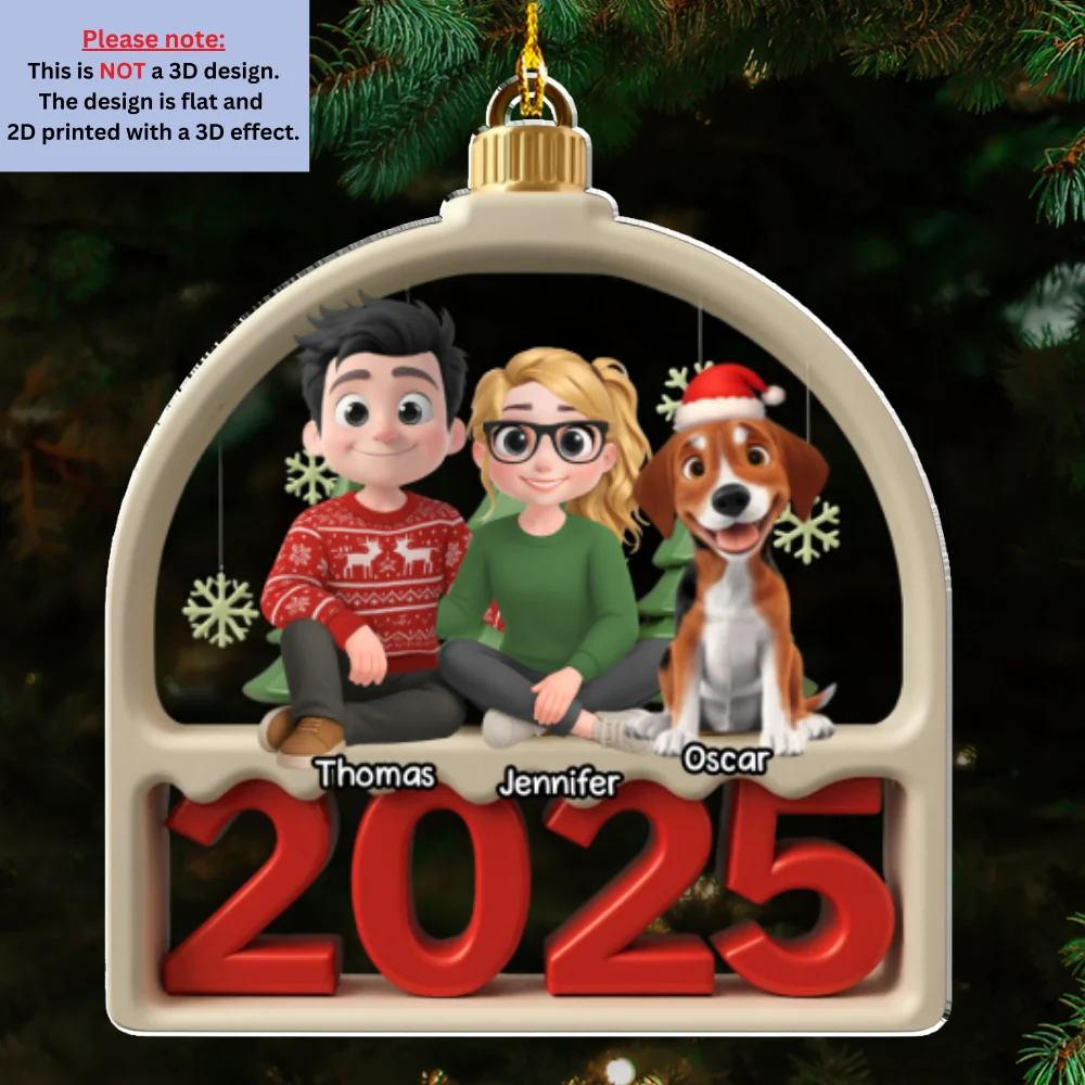 Family Furry And Pet - Personalized Custom Acrylic Ornament - Image 6