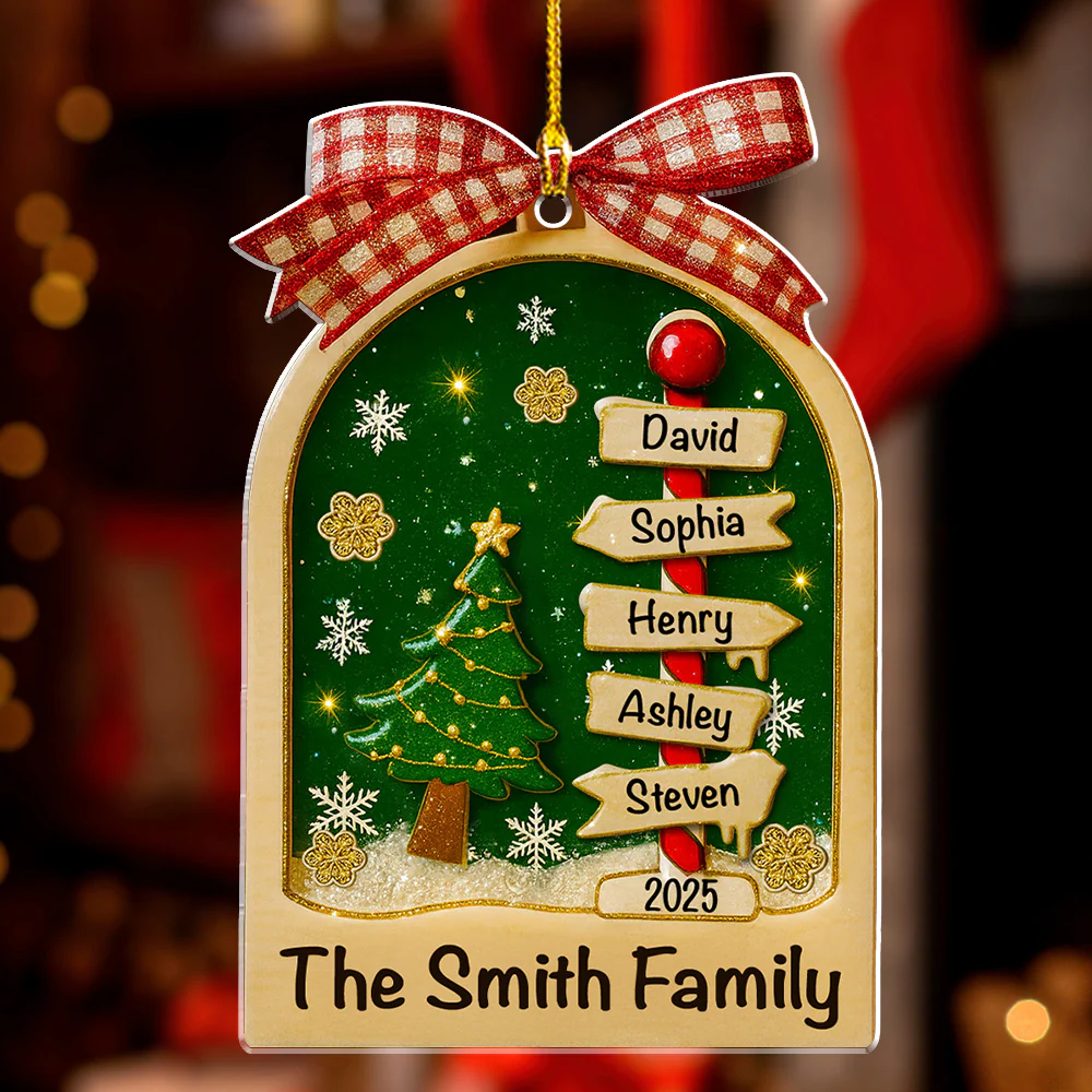 Family Holiday Magic - Personalized Custom Acrylic Ornament