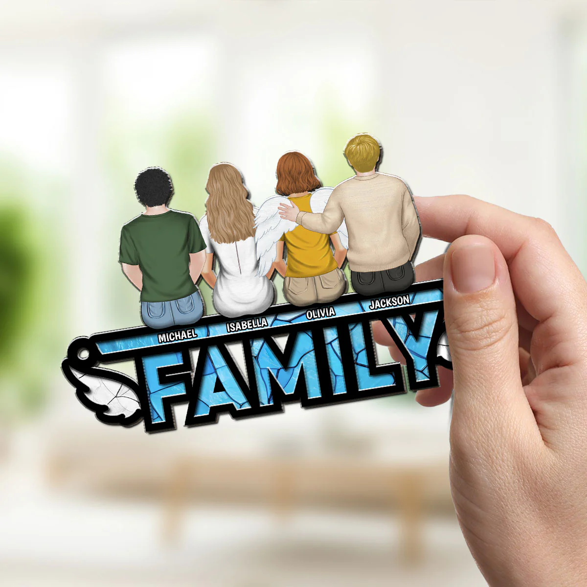 Family I'm Always With You - Personalized Custom Suncatcher - Image 4