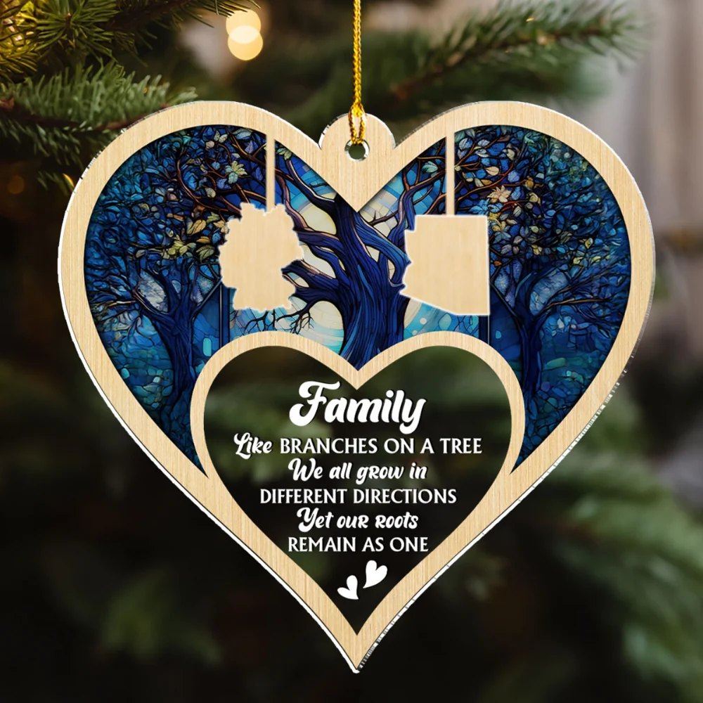 Family Like Branches On A Tree - Personalized Custom Acrylic Ornament - Image 6
