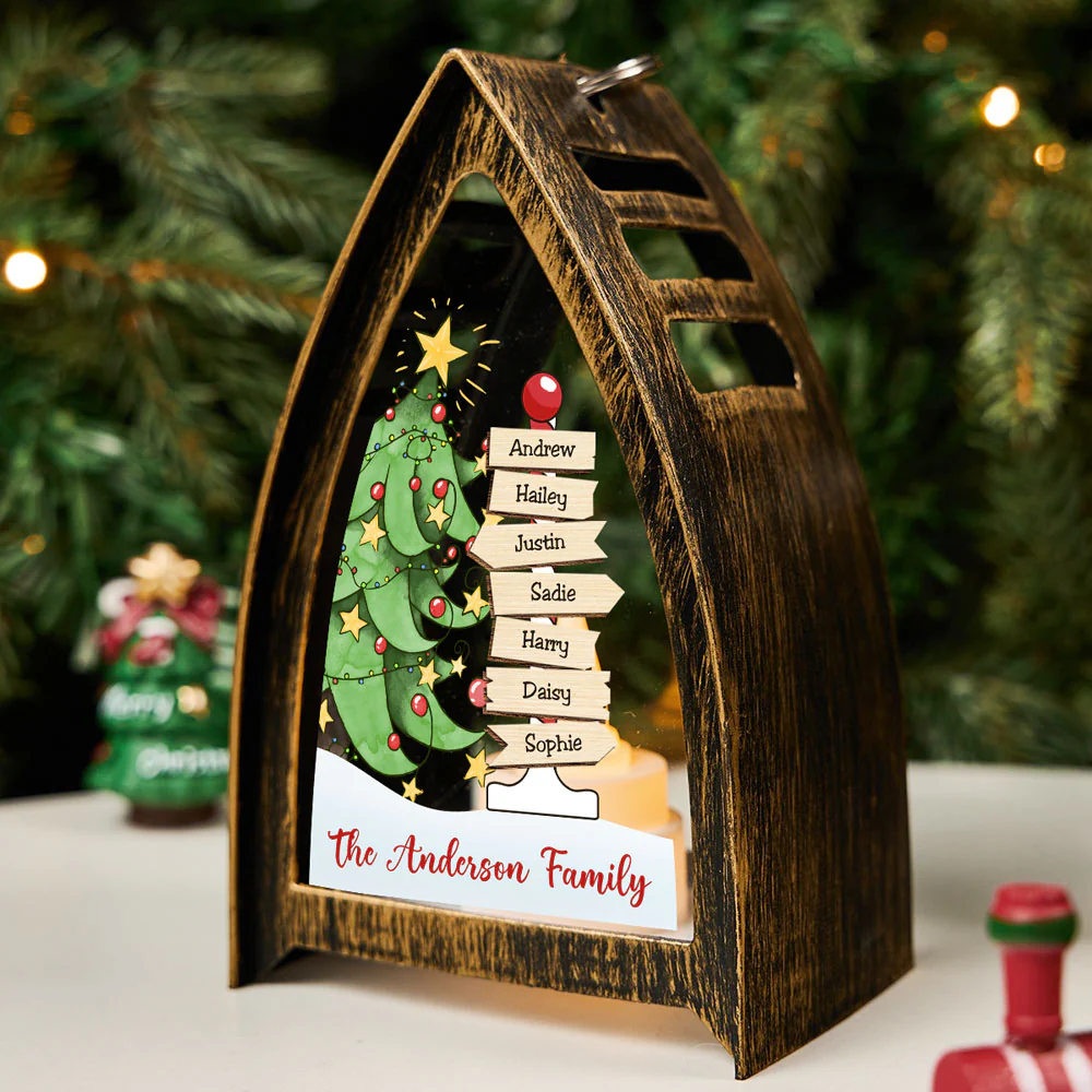 Family Name - Personalized Custom Table Lantern - Image 2