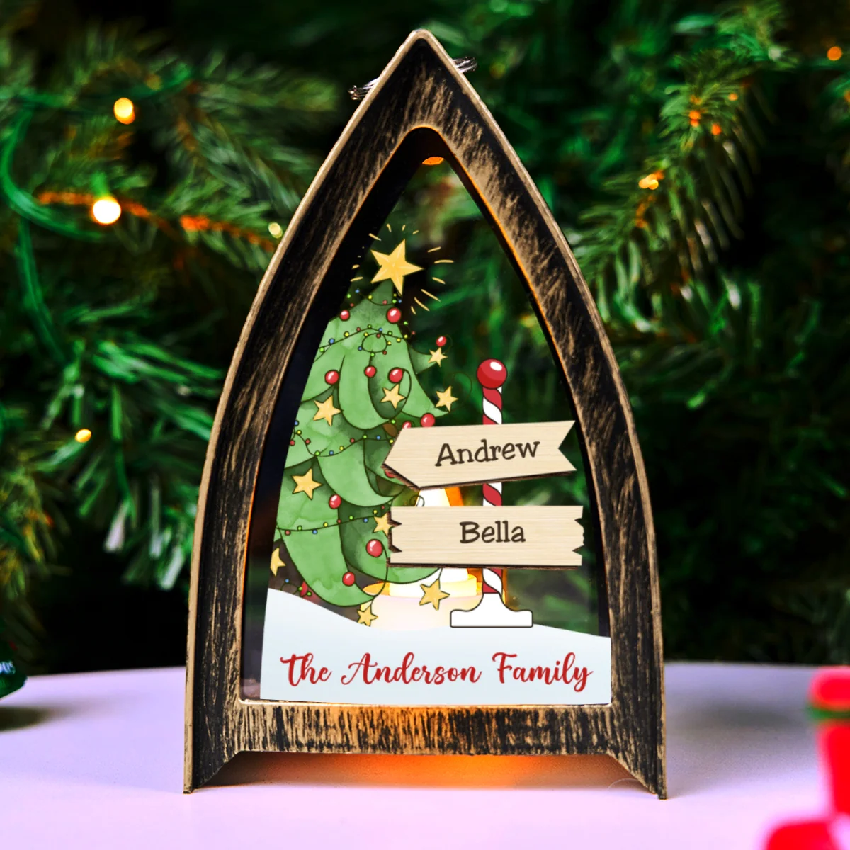 Family Name - Personalized Custom Table Lantern - Image 6