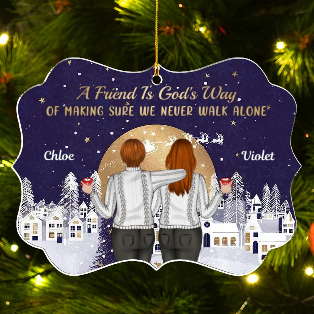 Family Never Walk Alone - Personalized Custom Acrylic Ornament - Image 7