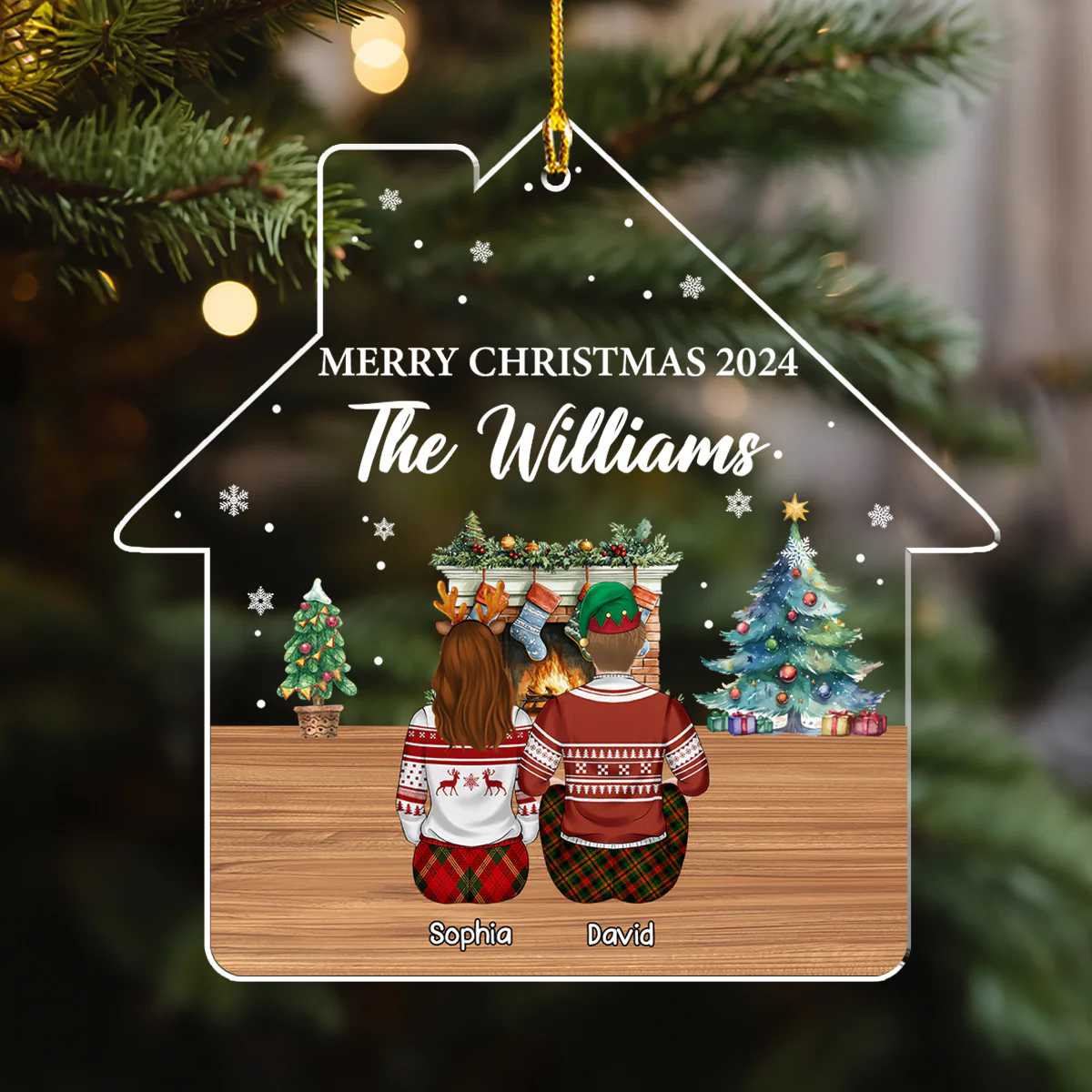 Family Reunion Christmas - Personalized Custom Acrylic Ornament - Image 2
