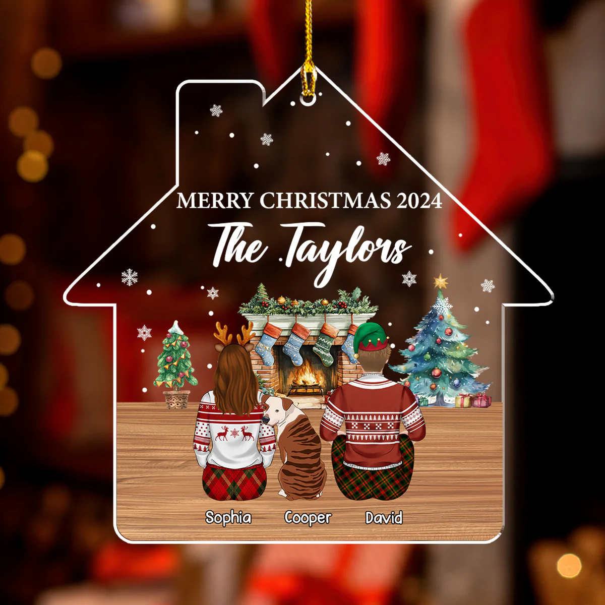 Family Reunion Christmas - Personalized Custom Acrylic Ornament - Image 3
