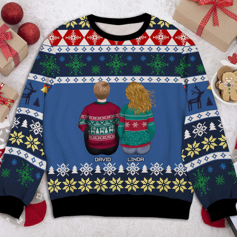 Family Sweatshirts - Personalized Custom All-Over-Print Sweatshirt - Image 2