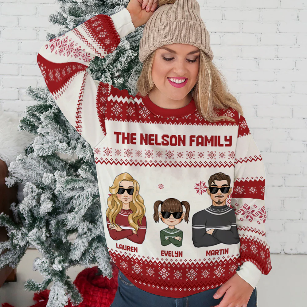 Family Together - Personalized Custom All-Over-Print Sweatshirt - Image 6
