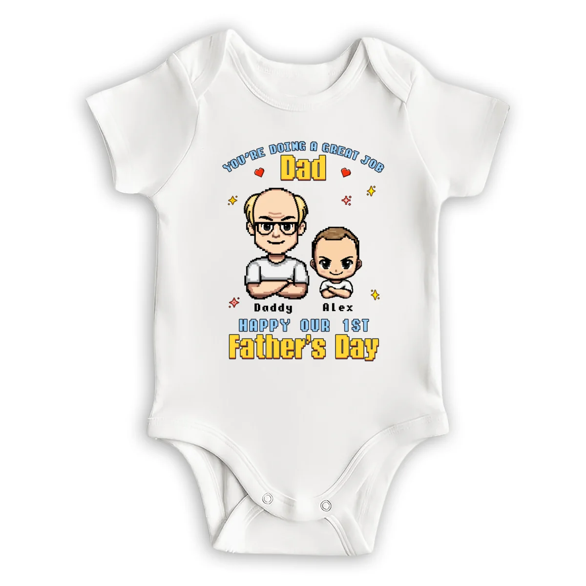 Father And Baby - Personalized Custom Baby Onesie - Image 6