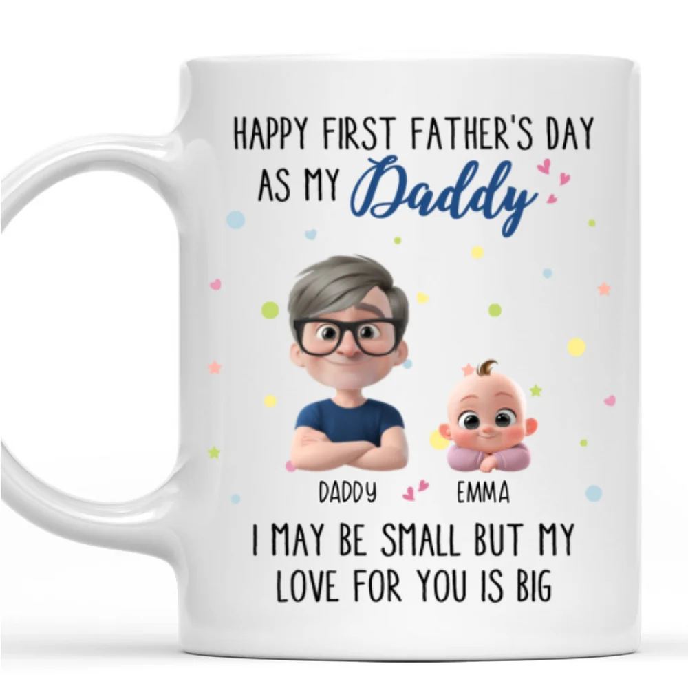 Father Day With Baby - Personalized Custom Coffee Mug - Image 7