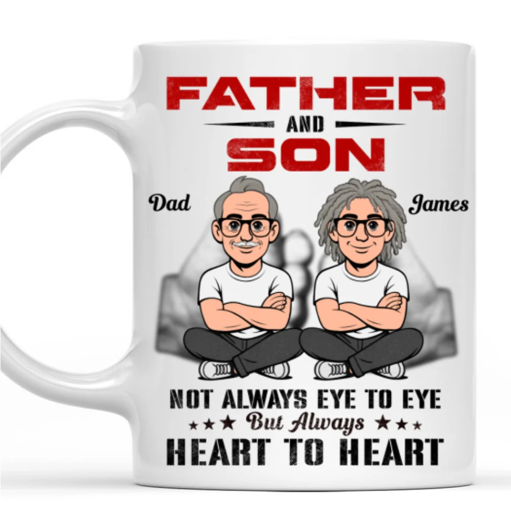 Father Son Forever Strong - Personalized Custom Coffee Mug - Image 7