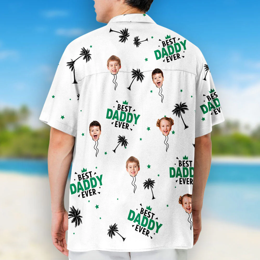 Fatherhood Fun And Faces - Personalized Custom Hawaiian Shirt - Image 3