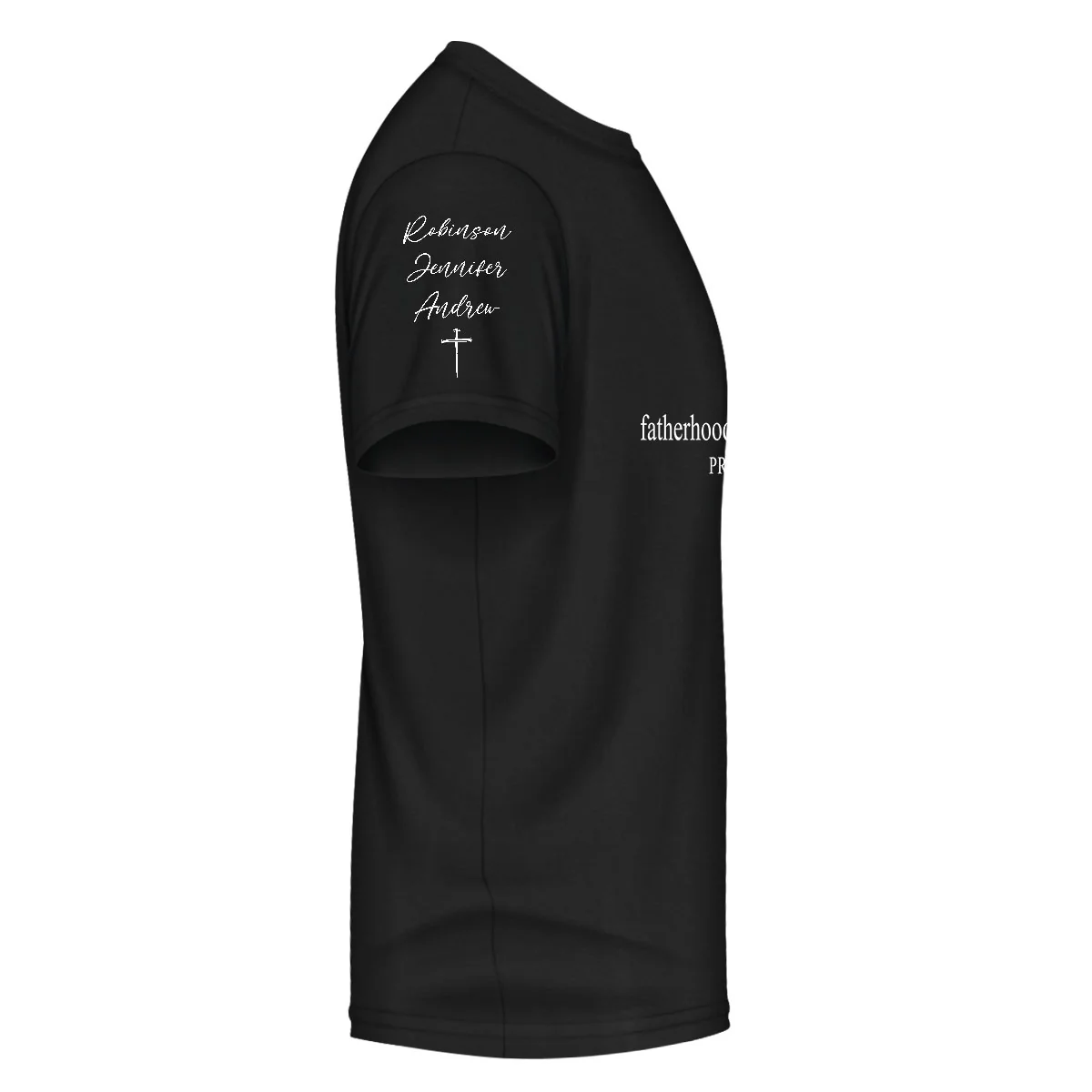 Fatherhood Is Kingdom Work - Personalized Custom Shirt With Design On Sleeve - Image 6
