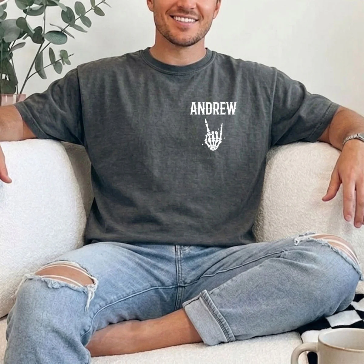 Fatherhood Rock - Personalized Custom Shirt - Image 4