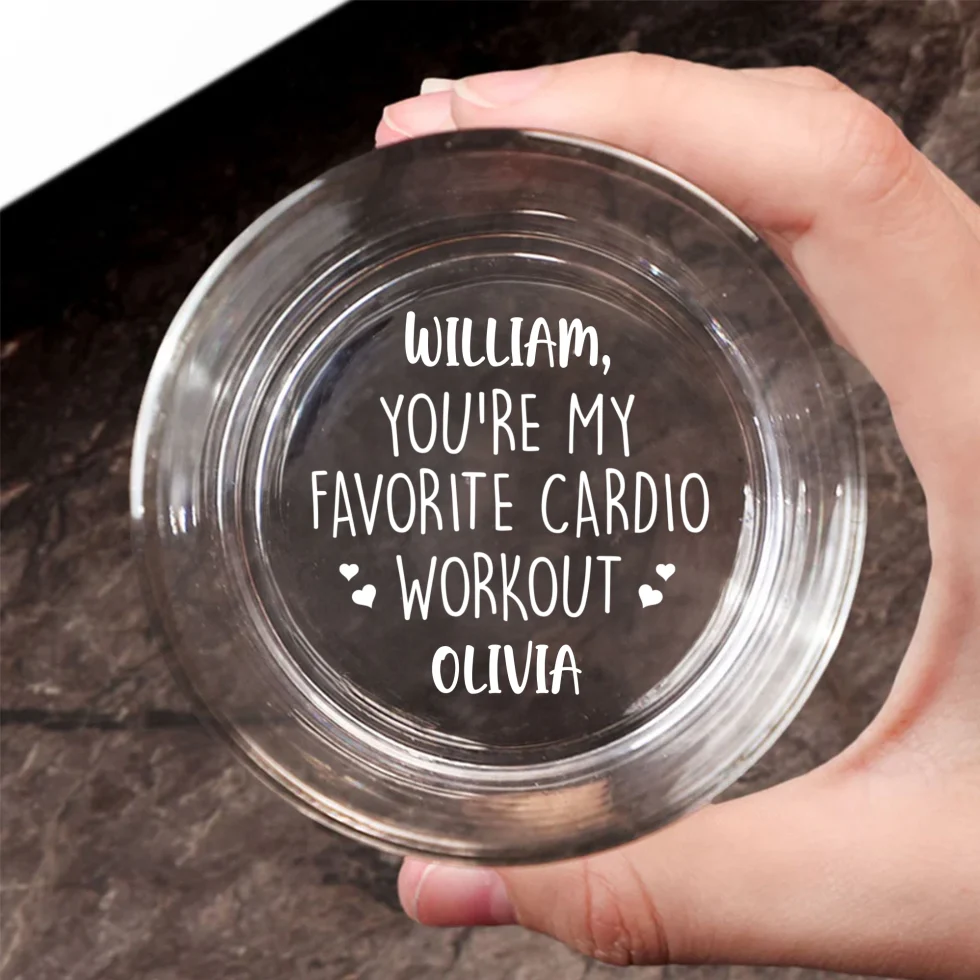 Favorite Cardio - Personalized Custom Engraved Whiskey Glass - Image 6