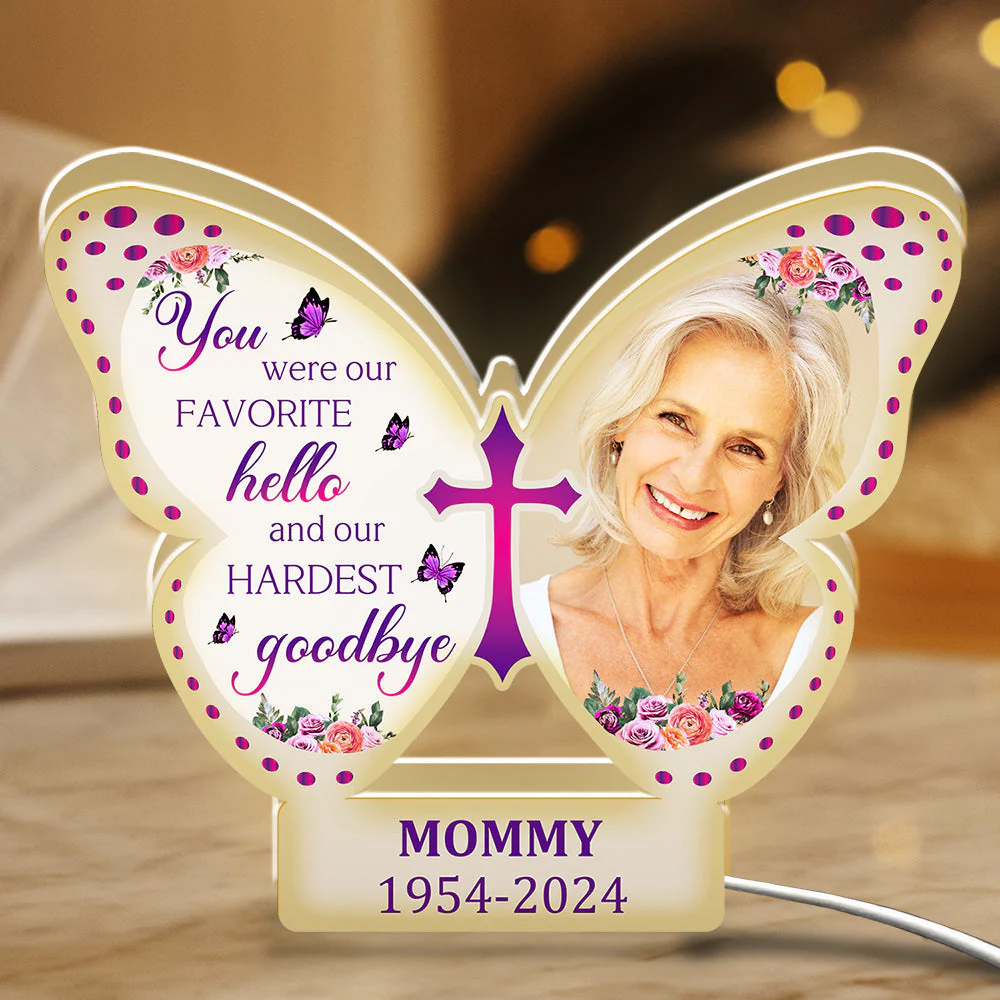 Favorite Hello And Hardest Gooodbye - Personalized Custom Light Box - Image 2