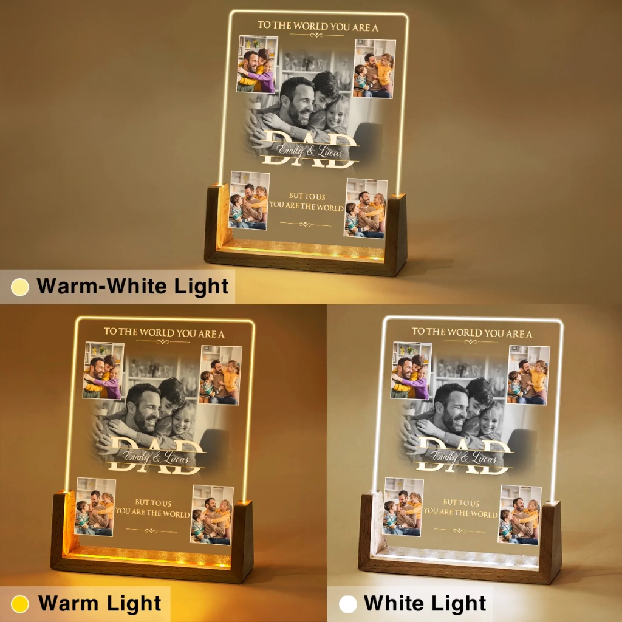 Favorite Memories With Dad - Personalized Custom Night Light - Image 6