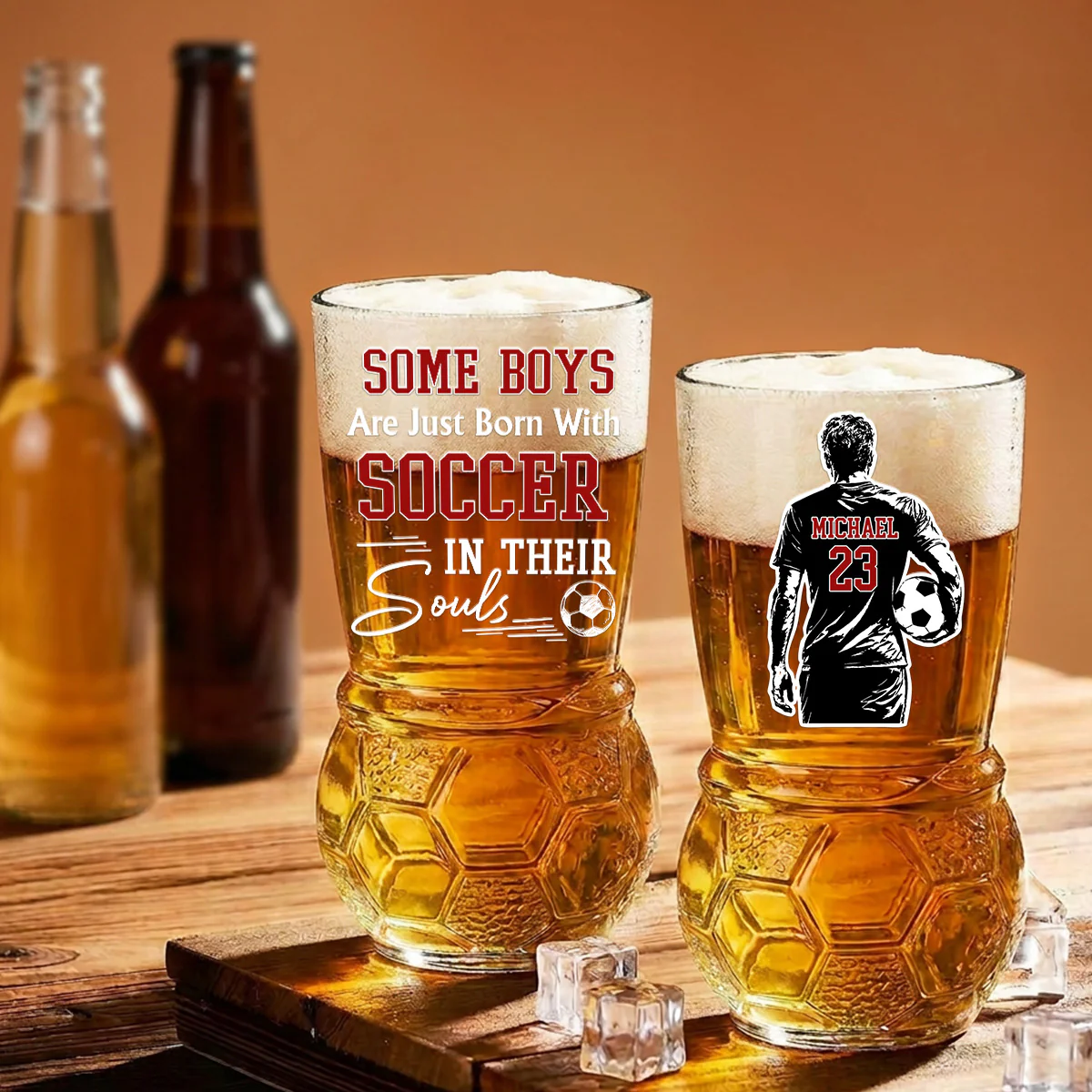 Favorite Player - Personalized Custom Football Beer Glass