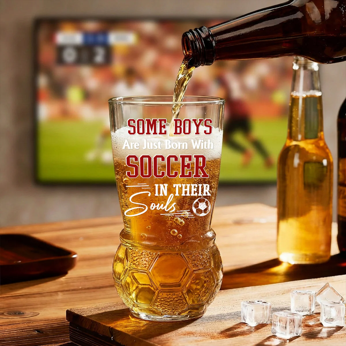 Favorite Player - Personalized Custom Football Beer Glass - Image 4