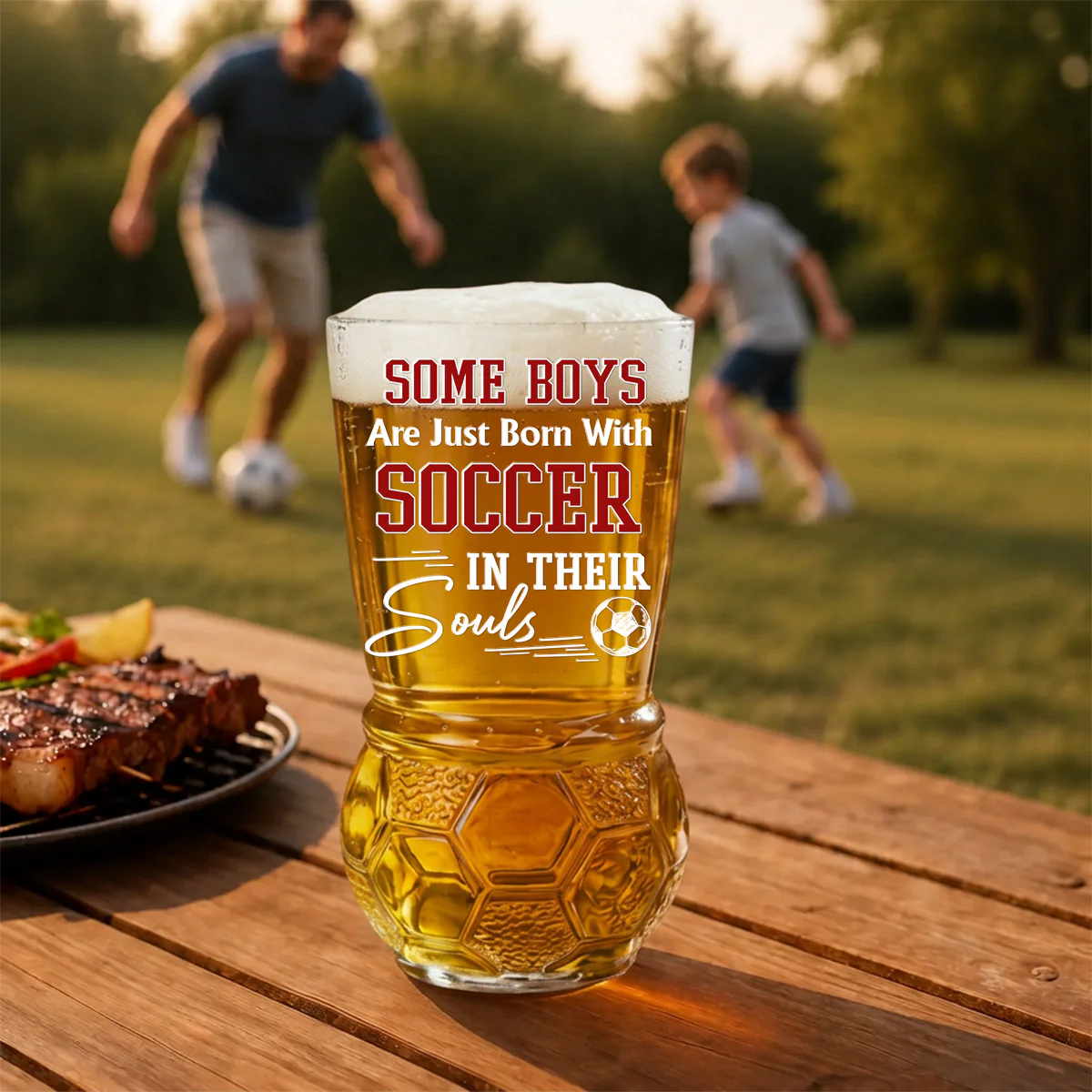 Favorite Player - Personalized Custom Football Beer Glass - Image 6
