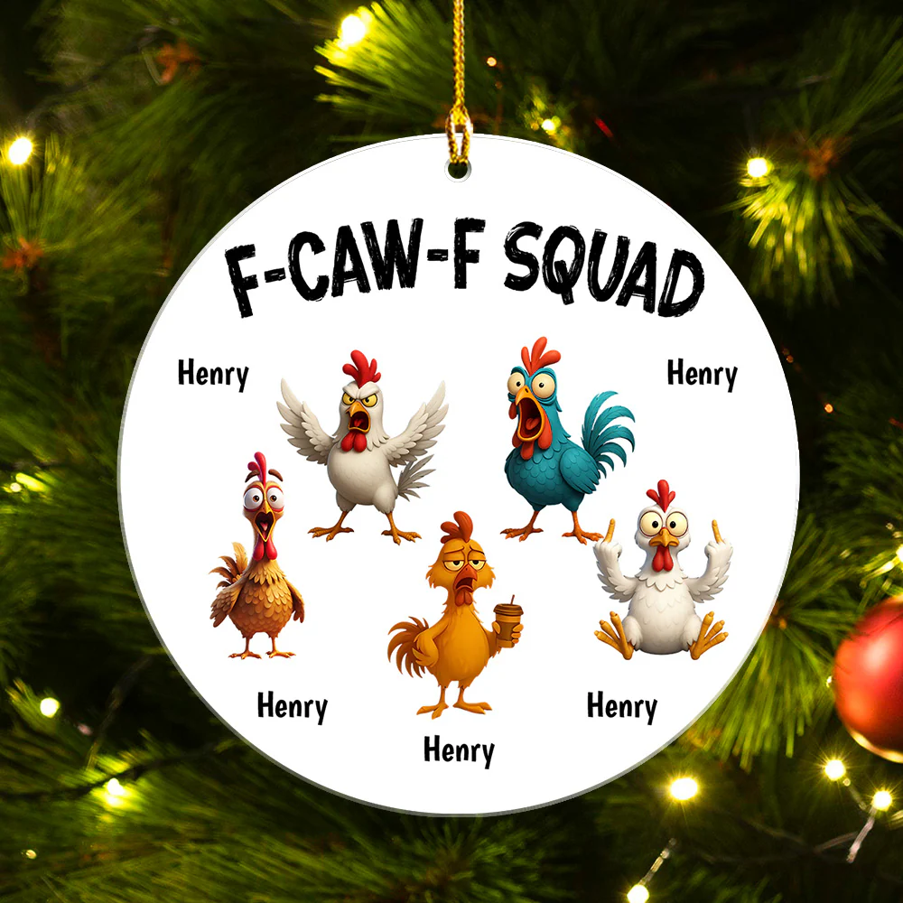 FCAWF Squad Christmas - Personalized Custom Acrylic Ornament - Image 3