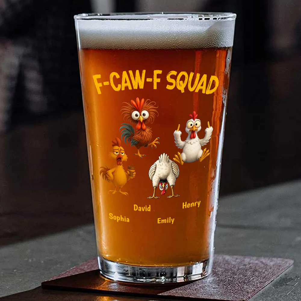 FCAWF Squad - Personalized Custom Beer Glass - Image 2