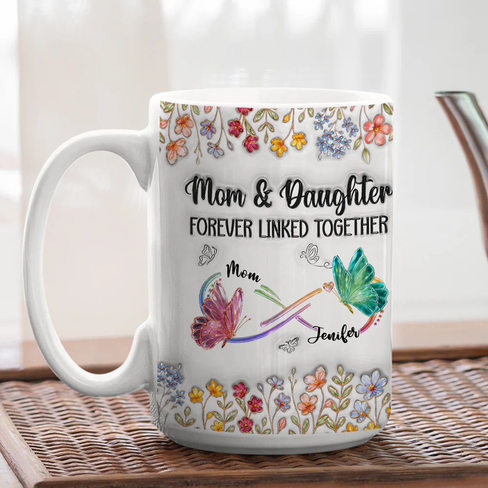 Festive Motherhood - Personalized Custom 3D Inflated Effect Mug - Image 4