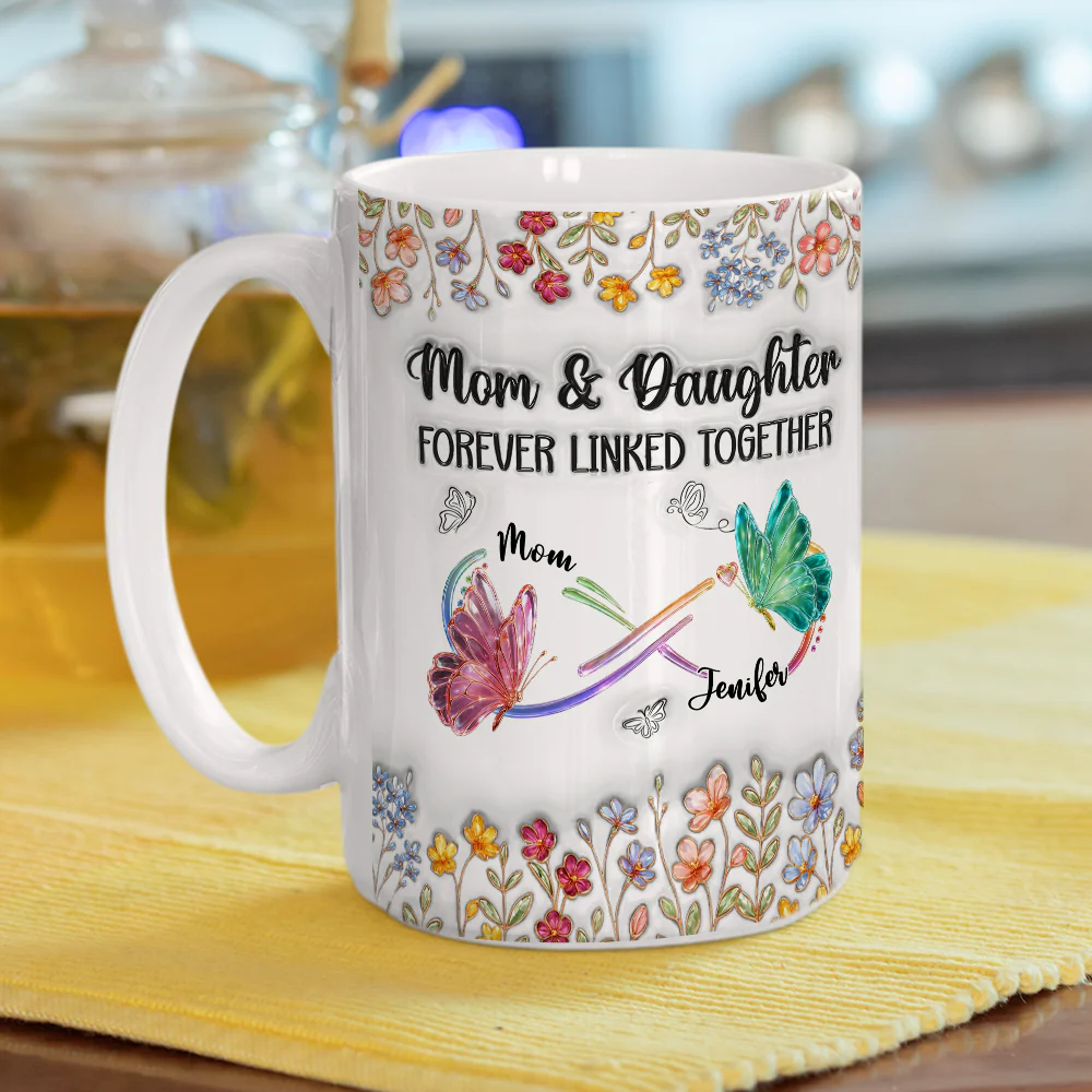 Festive Motherhood - Personalized Custom 3D Inflated Effect Mug - Image 5