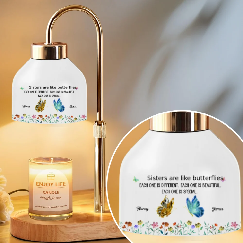 Festive Sister Love - Personalized Custom Candle Warmer Lamp - Image 7