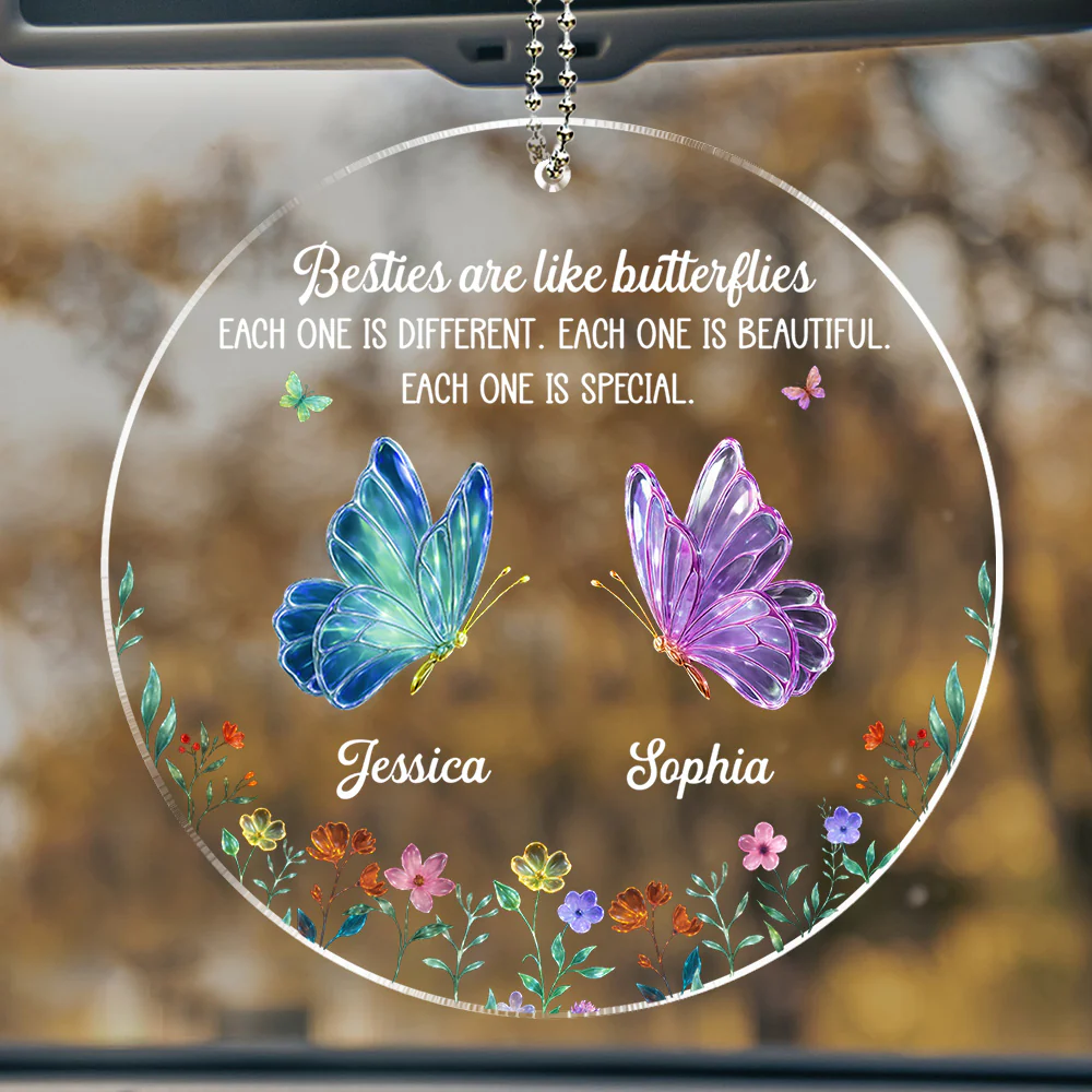 Festive Sister Love - Personalized Custom Car Ornament - Image 2