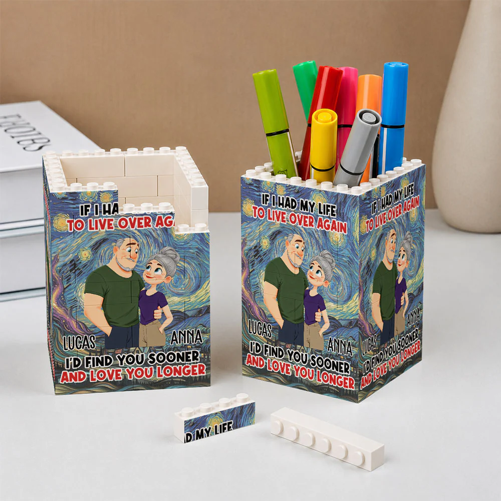Find You Sooner - Personalized Custom Block Pen Holder - Image 2
