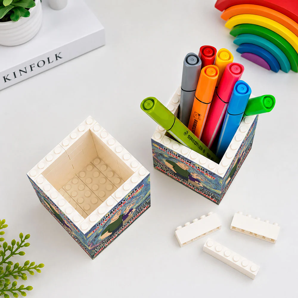Find You Sooner - Personalized Custom Block Pen Holder - Image 3