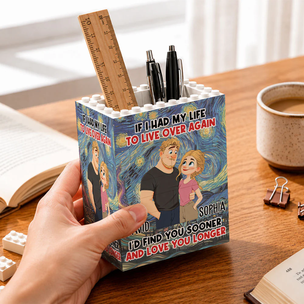 Find You Sooner - Personalized Custom Block Pen Holder - Image 4