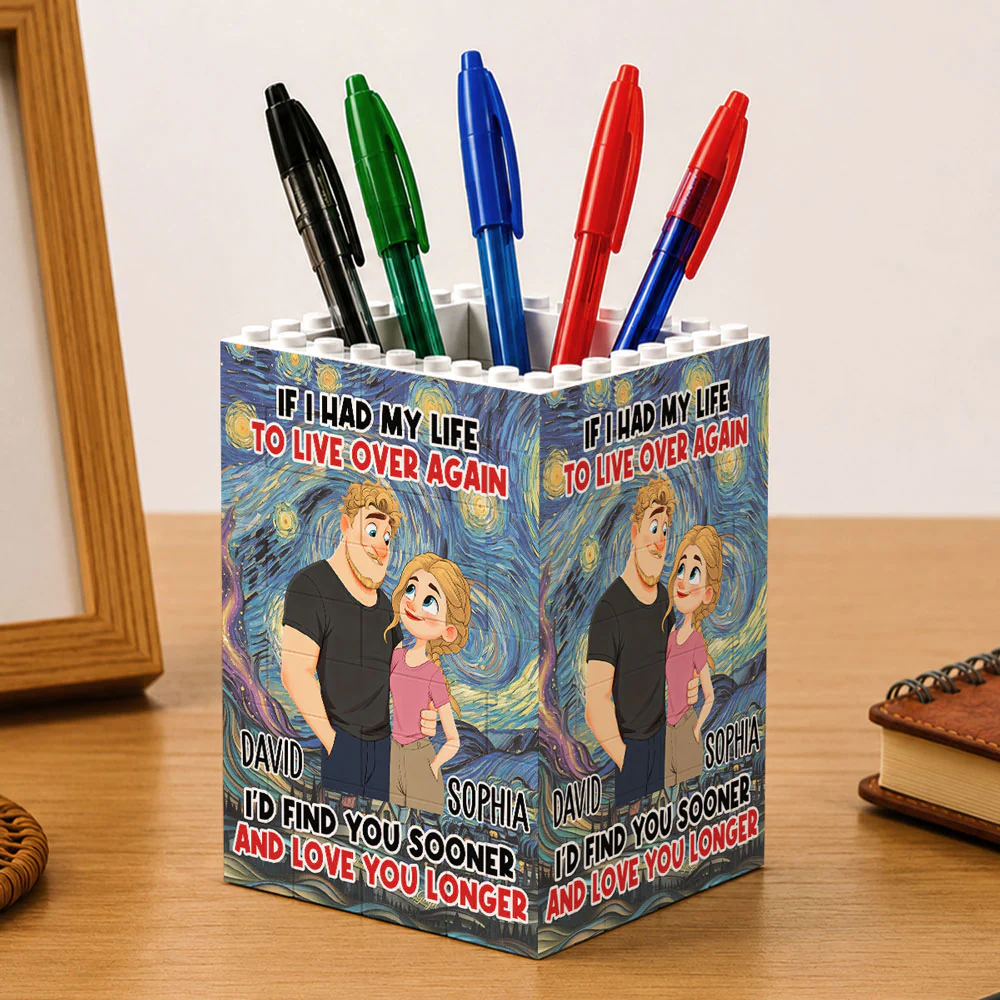 Find You Sooner - Personalized Custom Block Pen Holder - Image 5