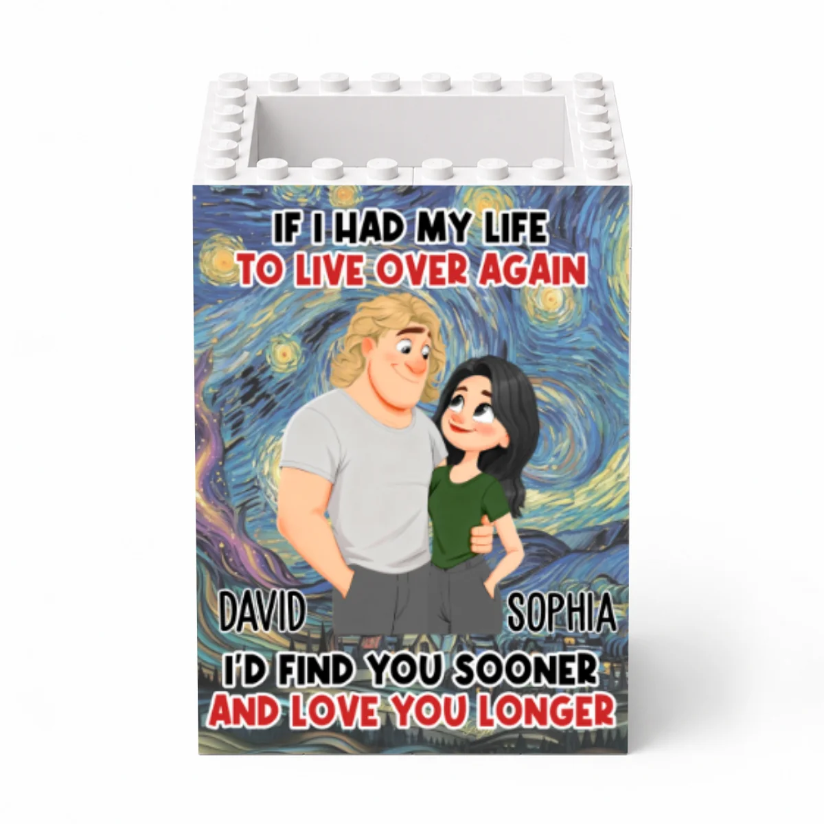 Find You Sooner - Personalized Custom Block Pen Holder - Image 7